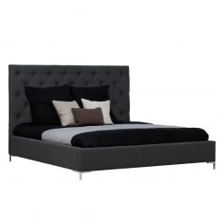 Fredriks Polsterbett Tilia I Kunstleder - Kunstleder Dag: Anthrazit - 140 x 200cm - T-Kufen